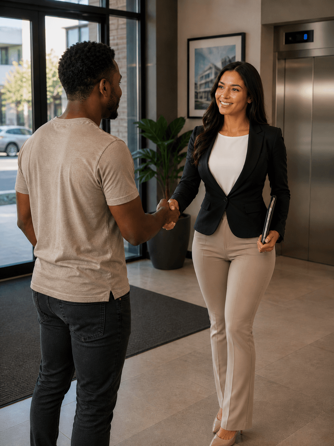 Real-estate agent reviewing property enquiries with Relay